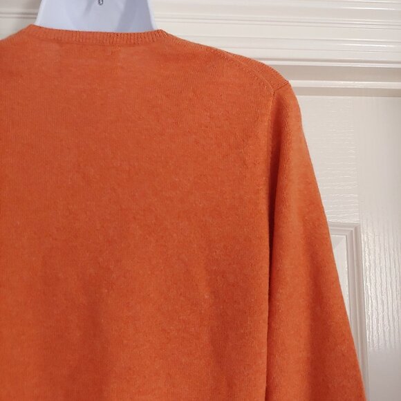 Fiona Womens Burnt Orange 2 Ply Cashmere Long Sleeve Sweater Soft L - Picture 8 of 11